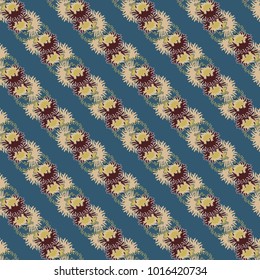 Autumn colored seamless pattern with leaves for texture or background.