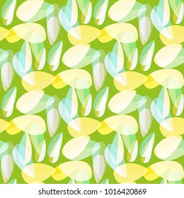 Autumn colored seamless pattern with leaves for texture or background.