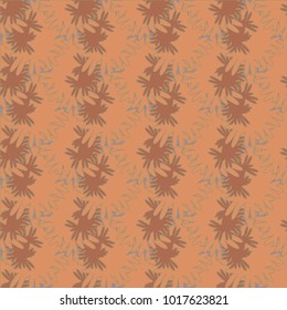 Autumn colored seamless pattern with leaves for texture or background.