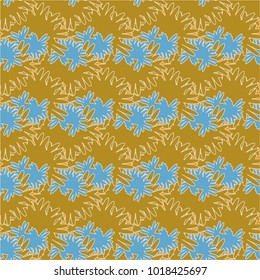 Autumn colored seamless pattern with leaves for texture or background.