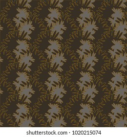 Autumn colored seamless pattern with leaves for texture or background.