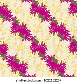 Autumn colored seamless pattern with leaves for texture or background.