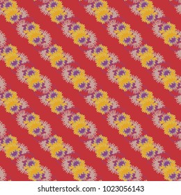 Autumn colored seamless pattern with leaves for texture or background.