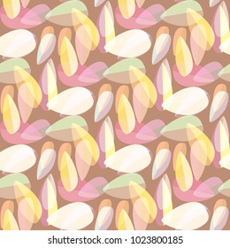 Autumn colored seamless pattern with leaves for texture or background.