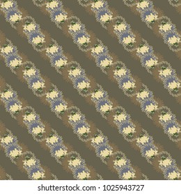 Autumn colored seamless pattern with leaves for texture or background.
