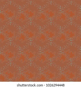Autumn colored seamless pattern with leaves for texture or background.