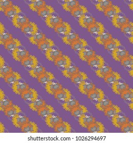 Autumn colored seamless pattern with leaves for texture or background.