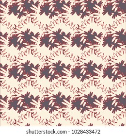 Autumn colored seamless pattern with leaves for texture or background.