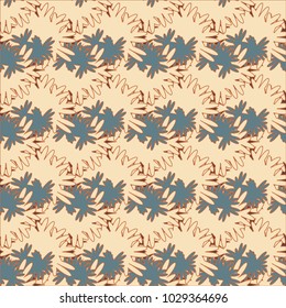 Autumn colored seamless pattern with leaves for texture or background.