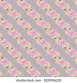 Autumn colored seamless pattern with leaves for texture or background.