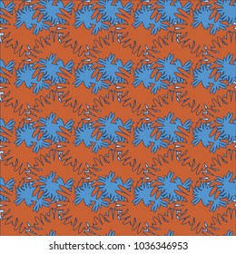 Autumn colored seamless pattern with leaves for texture or background.