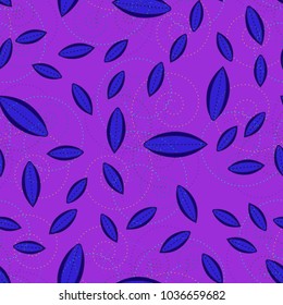 Autumn colored seamless pattern with leaves for texture or background.