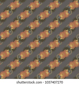 Autumn colored seamless pattern with leaves for texture or background.