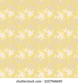 Autumn colored seamless pattern with leaves for texture or background.