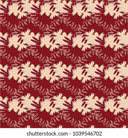 Autumn colored seamless pattern with leaves for texture or background.