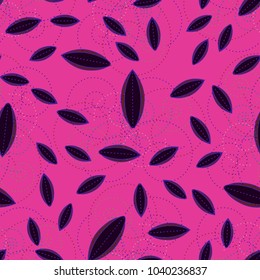 Autumn colored seamless pattern with leaves for texture or background.