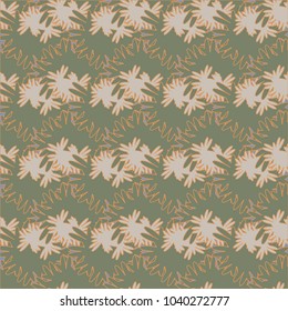 Autumn colored seamless pattern with leaves for texture or background.