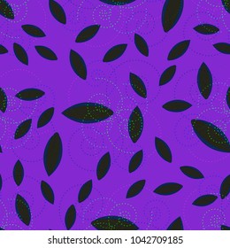 Autumn colored seamless pattern with leaves for texture or background.