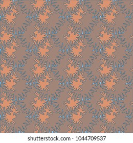 Autumn colored seamless pattern with leaves for texture or background.