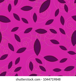 Autumn colored seamless pattern with leaves for texture or background.