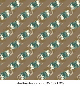 Autumn colored seamless pattern with leaves for texture or background.