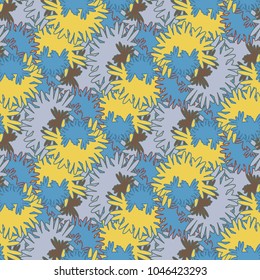 Autumn colored seamless pattern with leaves for texture or background.