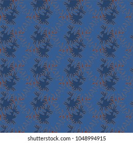 Autumn colored seamless pattern with leaves for texture or background.