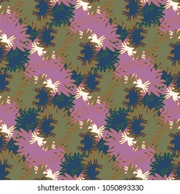 Autumn colored seamless pattern with leaves for texture or background.