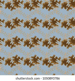 Autumn colored seamless pattern with leaves for texture or background.
