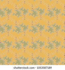 Autumn colored seamless pattern with leaves for texture or background.