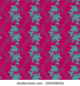 Autumn colored seamless pattern with leaves for texture or background.