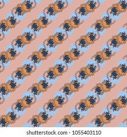 Autumn colored seamless pattern with leaves for texture or background.