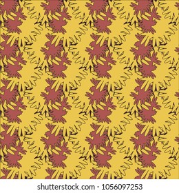Autumn colored seamless pattern with leaves for texture or background.