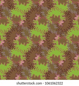 Autumn colored seamless pattern with leaves for texture or background.