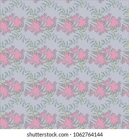 Autumn colored seamless pattern with leaves for texture or background.