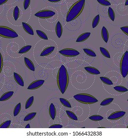 Autumn colored seamless pattern with leaves for texture or background.