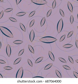 Autumn colored seamless pattern with leaves for texture or background.