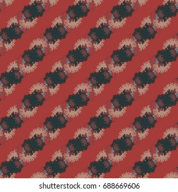 Autumn colored seamless pattern with leaves for texture or background.