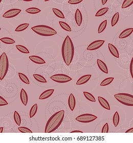 Autumn colored seamless pattern with leaves for texture or background.