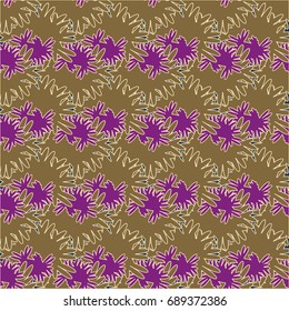 Autumn colored seamless pattern with leaves for texture or background.
