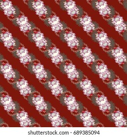 Autumn colored seamless pattern with leaves for texture or background.