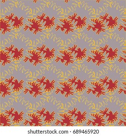 Autumn colored seamless pattern with leaves for texture or background.