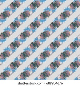 Autumn colored seamless pattern with leaves for texture or background.