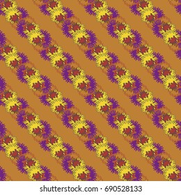 Autumn colored seamless pattern with leaves for texture or background.