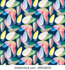 Autumn colored seamless pattern with leaves for texture or background.