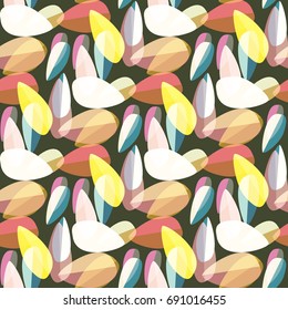 Autumn colored seamless pattern with leaves for texture or background.