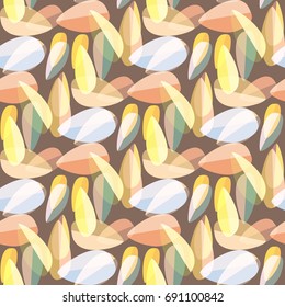 Autumn colored seamless pattern with leaves for texture or background.