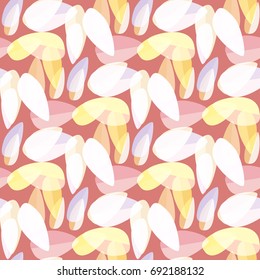 Autumn colored seamless pattern with leaves for texture or background.