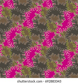 Autumn colored seamless pattern with leaves for texture or background.