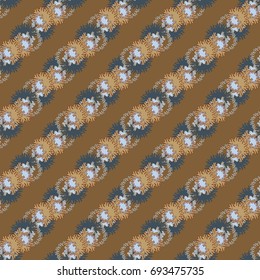 Autumn colored seamless pattern with leaves for texture or background.